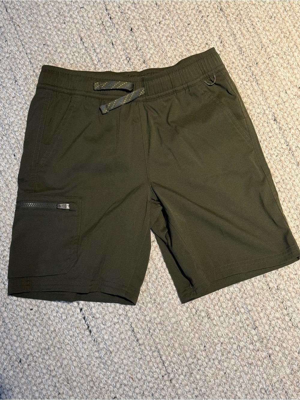 Kids REI Like New Olive Green Active Drawstring Shorts